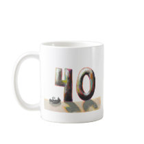 40 Fortieth 40th Birthday painting dead bird art mugs