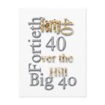 40 forty fortieth 40th party reunion celebration post card