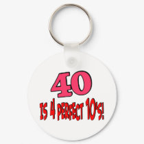 40 is 4 perfect 10s (PINK) keychains