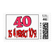 40 is 4 perfect 10s (PINK) stamps