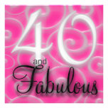 40 is Fabulous Birthday Invitation invitations