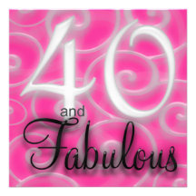 40 is Fabulous Birthday Invitation