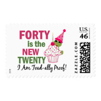 40 Is New 20 I Am Toad-ally Proof stamps