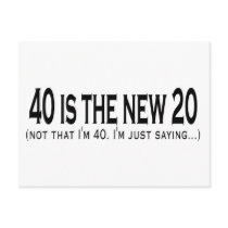 40 is the new 20 postcards