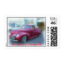 40' Mercury Convertible postage