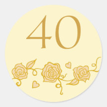 40.o Pegatinas del aniversario de boda