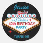 40.os pegatinas de la fiesta de cumpleaños de Las 