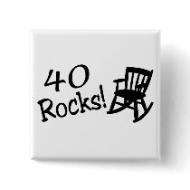 40 Rocks (Black Rocking Chair) Button