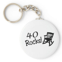 40 Rocks (Black Rocking Chair) Key Chain