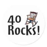 40 Rocks Round Sticker
