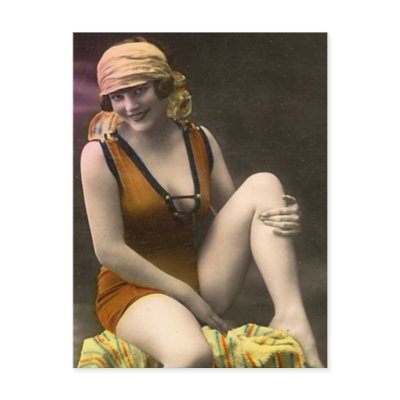 40 Sassy Swimsuit Vintage Postcard by postcardsfromtheedge