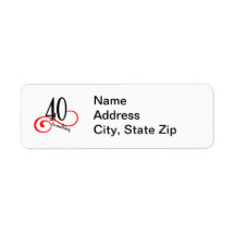 40 Something Return Address Label