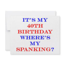 40 Where's my spanking? Announcements