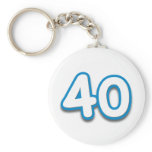 40 Year Birthday or Anniversary - Add Text Keychains