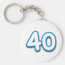 40 Year Birthday or Anniversary - Add Text Keychains