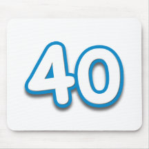 40 Year Birthday or Anniversary - Add Text Mouse Mats