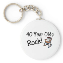 40 Year Olds Rock (Rocking Chair) Key Chains