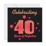 40 Years of Perfection Custom Birthday Invitation
