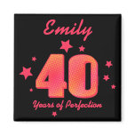40 Years of Perfection Refrigerator Magnets