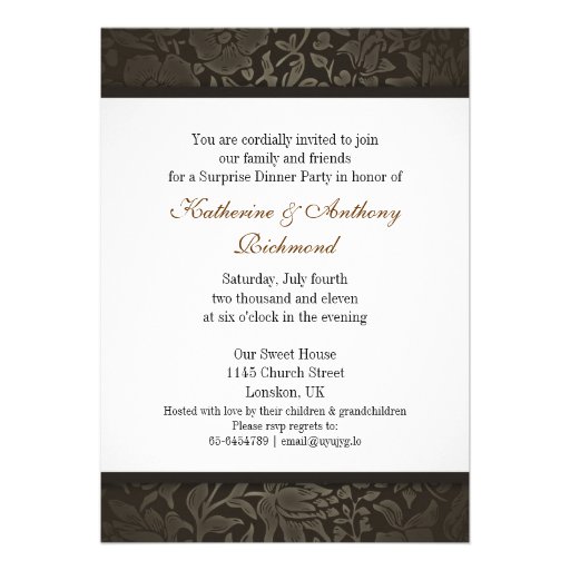 40 years wedding anniversary party invitations