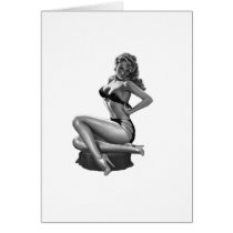 40's Pinup Beauty Greeting Card