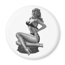 40's Pinup Beauty Fridge Magnets