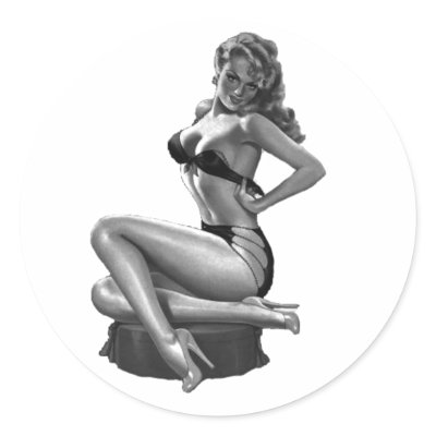 40's Pinup Beauty Stickers by SweetRascal