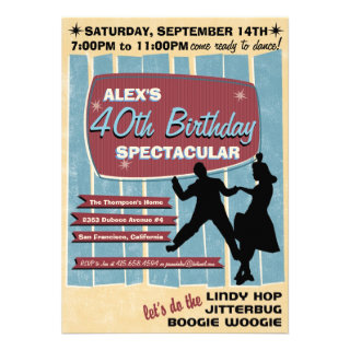 40s Swing Dance Party Invitation