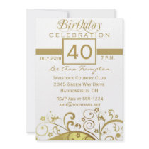40th - 49th Birthday Party Invitations