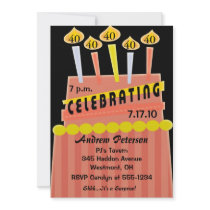 40th - 49th Birthday Party Personalized Invitation