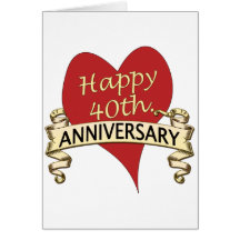 40th. Anniversary Cards