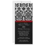 40th Anniversary Damask Invitation Red