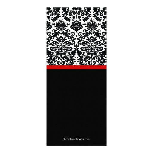 40th Anniversary Damask Invitation Red