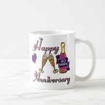 40th. Anniversary Mugs