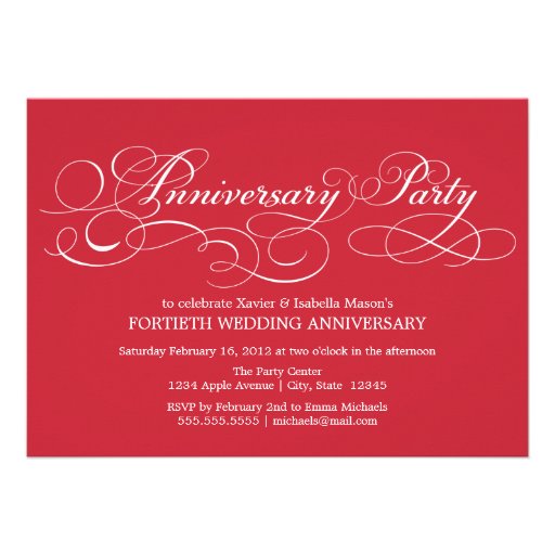40th Anniversary | Party Invitation (front side)