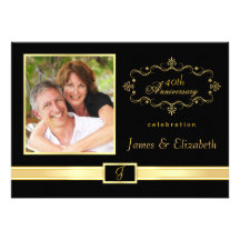 40th Anniversary Party Invitations - with Photo