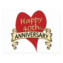 40th. Anniversary Post Card