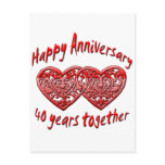 40th. Anniversary Post Card