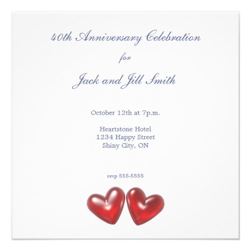 40th Anniversary Ruby Hearts Custom Announcement