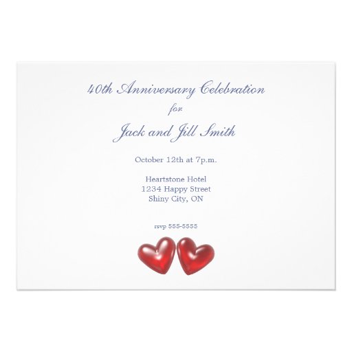 40th Anniversary Ruby Hearts Custom Announcement