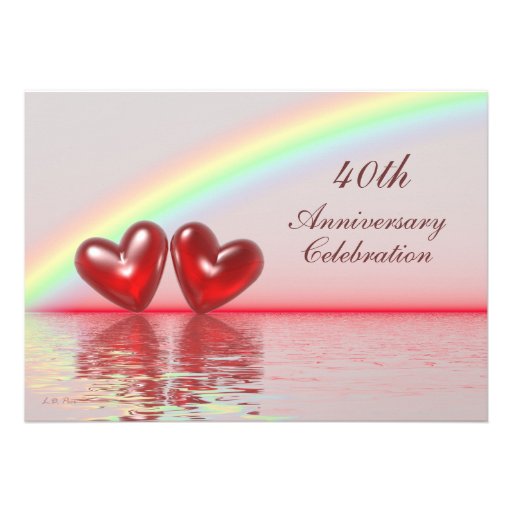 40th Anniversary Ruby Hearts Custom Announcement