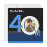 40th Big 4Oh! Photo Template Birthday Party Personalized Invites