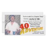 40th Birthday Adventure Party Photo Invitation photo cards