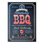 40th Birthday BBQ Invitations | Chalkboard