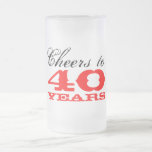 40th Birthday Beer Glass Mug | Gift for men