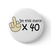40th Birthday Pin