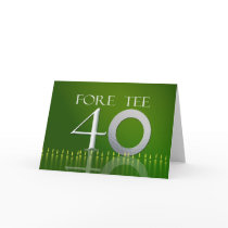 40th birthday card for the golf nut cards