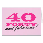 40th Birthday card for women | 40 and fabulous