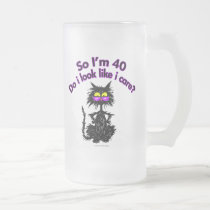 40th Birthday Cat Gifts mugs