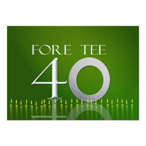 40th Birthday Celebration Invitation - golf